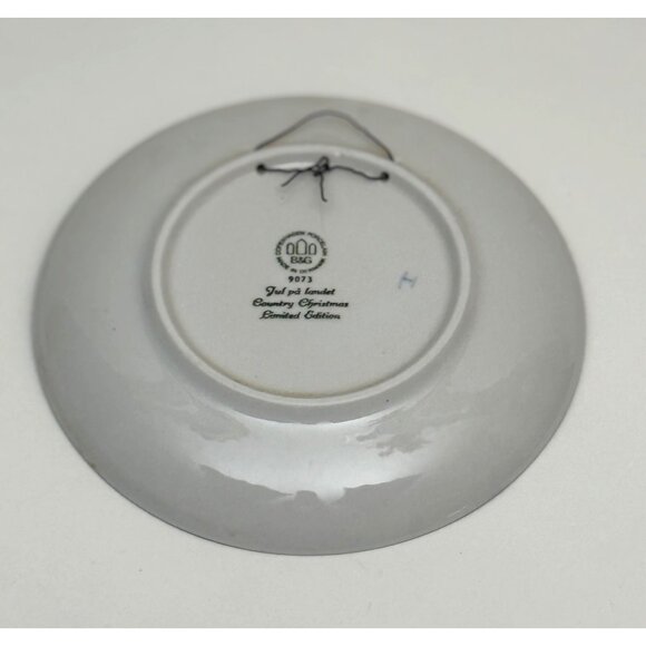 Bing & Grøndahl 1973 Christmas Plate 9073 "Country Christmas" Copenhagen Porcela - Picture 3 of 4